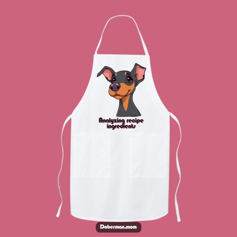 Funny Doberman Apron: Curious Chef at Work, Perfect Funny Gift for Kitchen Lovers