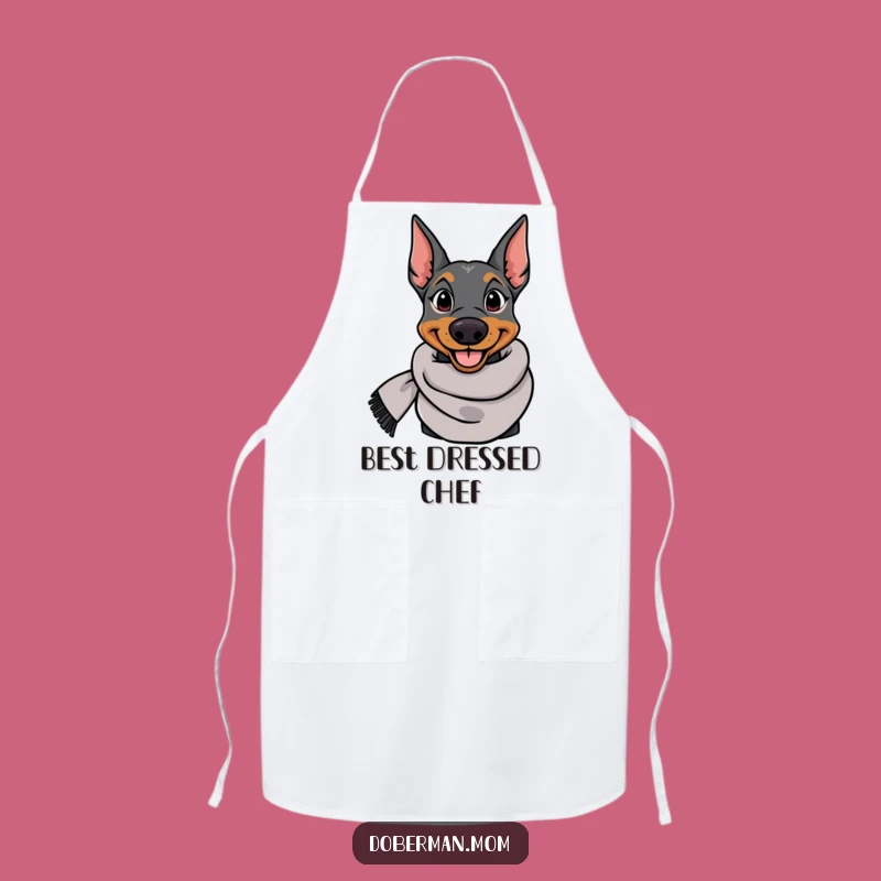 Funny Doberman Apron: Cook in Style with This Elegant Dog Chef Gift
