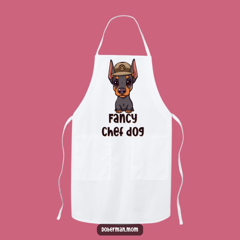 Funny Doberman Hat Apron: Cook with Class, Distinguished Dog Gift