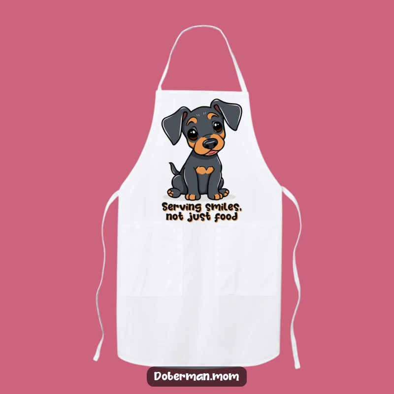 Funny Doberman Tail Wag Apron: Alert Dog for Joyful Cooking