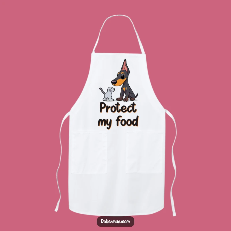 Protective Doberman Apron: Funny Kitchen Guardian of Your Utensils