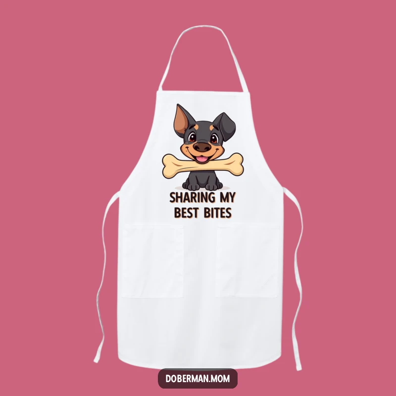 Funny Sweet Doberman Bone Apron - Adorable Kitchen Gift