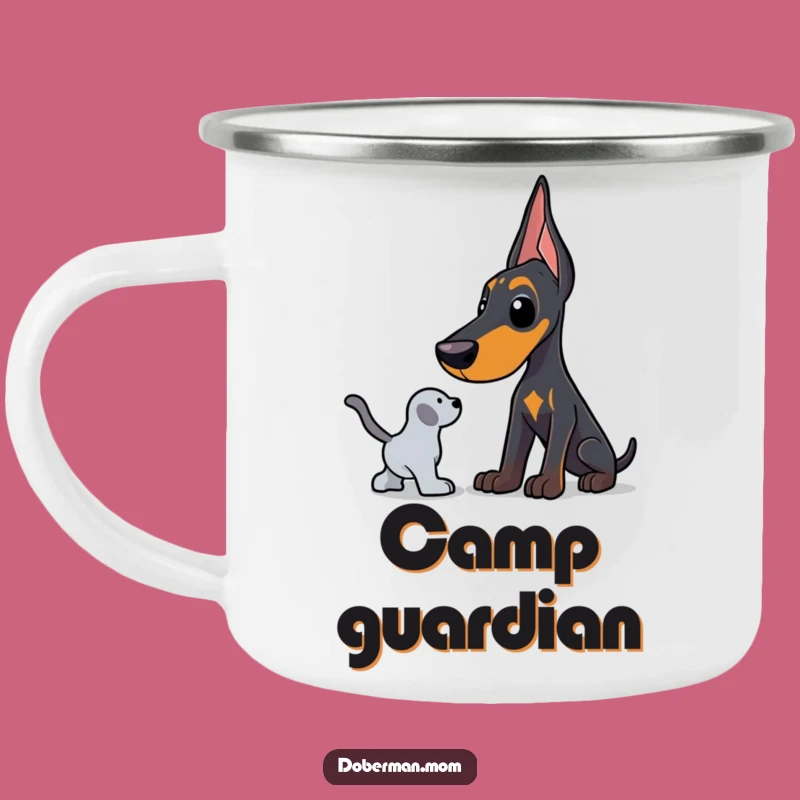 Protective Doberman Camping Mug: Guard Your Drink on Adventures