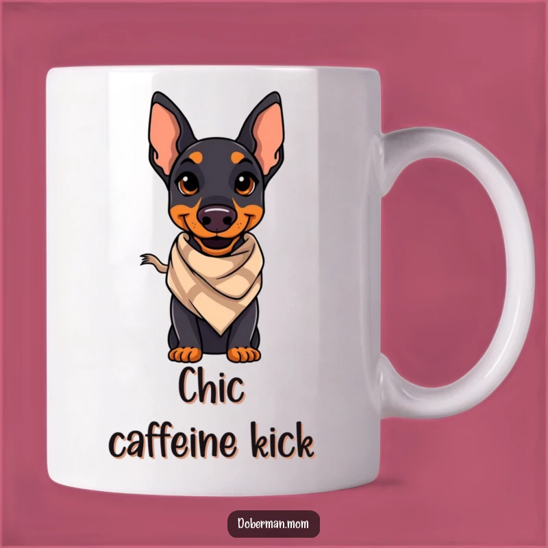 Funny Doberman Stylish Smile Mug: Confident Dog Lover Gift