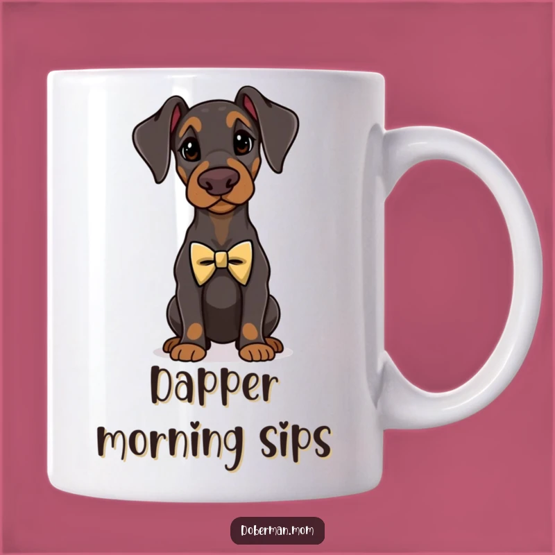 Funny Doberman Dapper Mug - Elegant Dog Gift