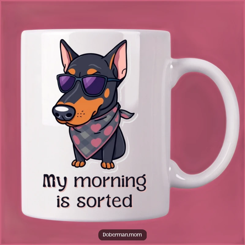 Funny Regal Doberman Mug: Stylish Dog Gift for Doberman Lovers Who Appreciate Sophistication