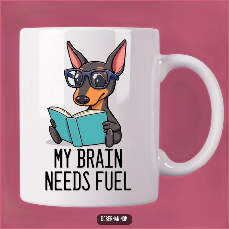 Funny Doberman Reading Book Mug: A Perfect Gift for Book Lovers and Dog Parents!