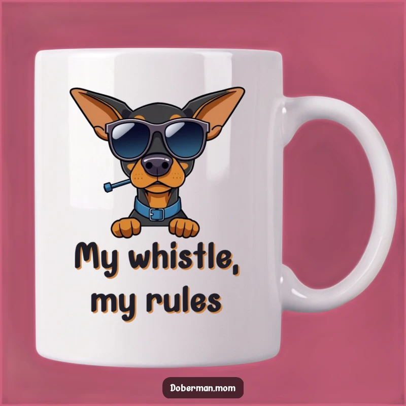 Funny Doberman Traffic Cop Mug: Hilarious Dog Gift for Dog Lovers