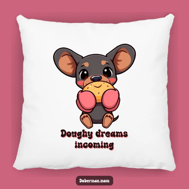 Funny Baking Doberman Pillow - Cozy Oven Mitt Pastry Comfort Gift