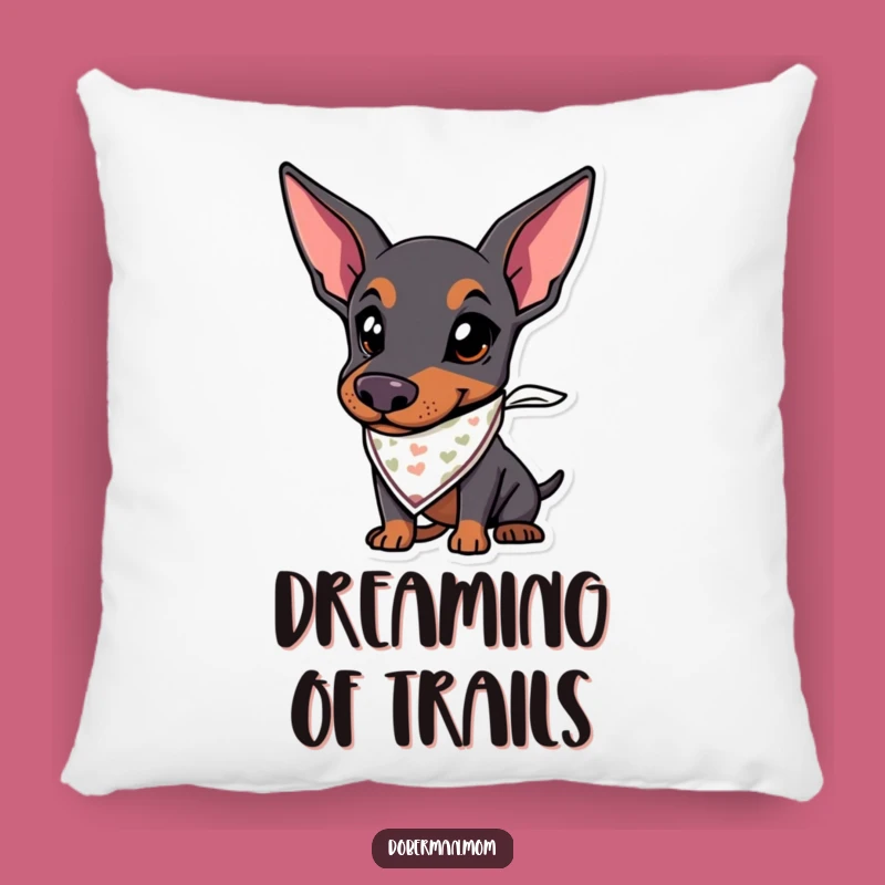 Funny Doberman Adventure Pillow A Comfy and Hilarious Throw Pillow