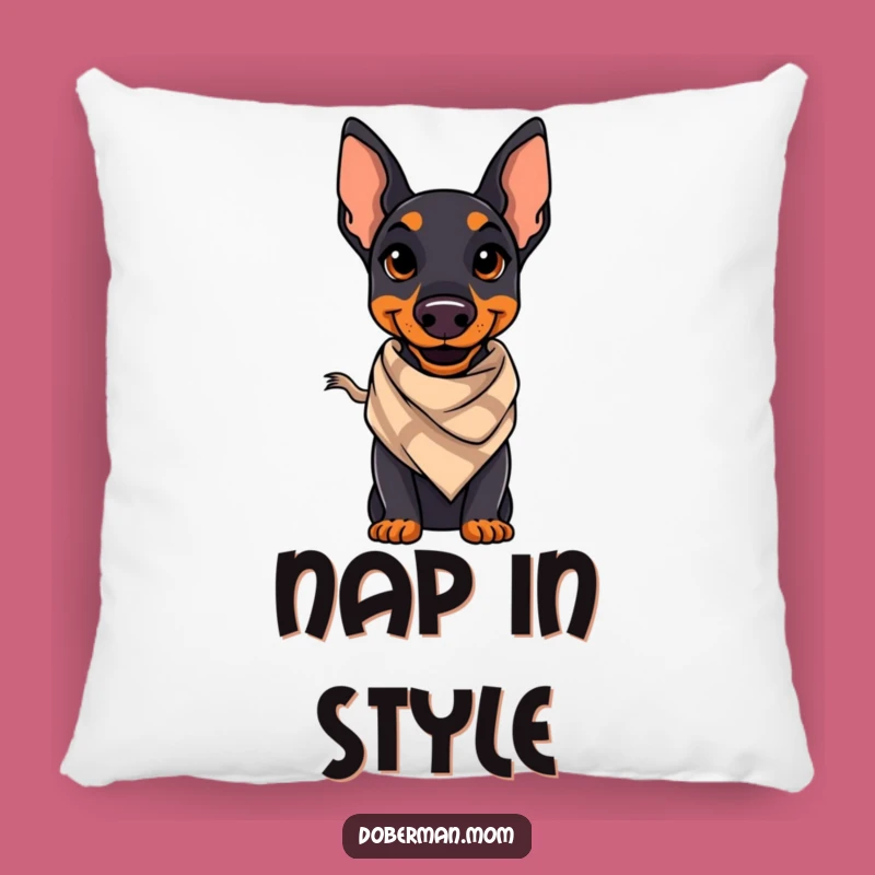 Cozy Funny Doberman Style Pillow: Comfy & Chic Home Decor
