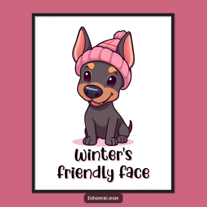 Funny Doberman Hat Wave Print: Instant Cute Decor, Adorable Gift