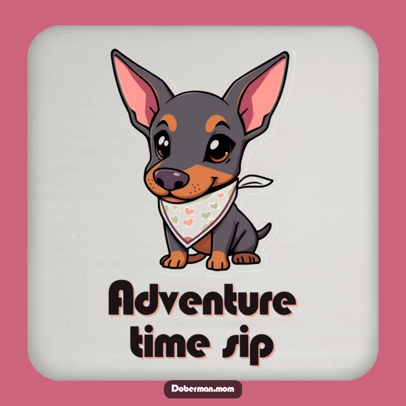 Funny Doberman Adventure Coaster A Hilarious Protector for Surfaces