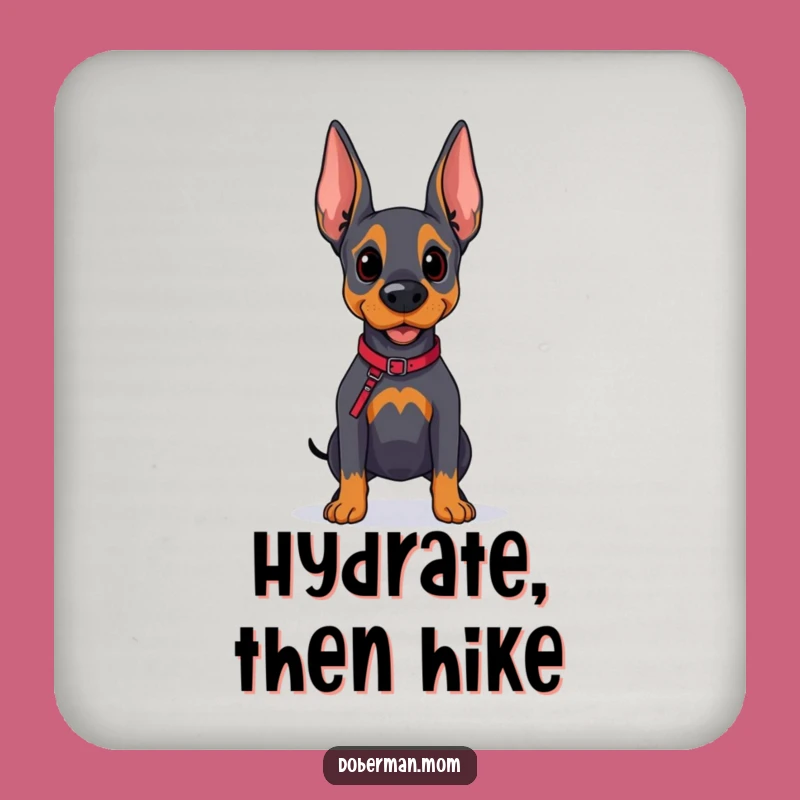 Funny Doberman Adventure Coaster - Hopeful Dog Leash Protector Gift