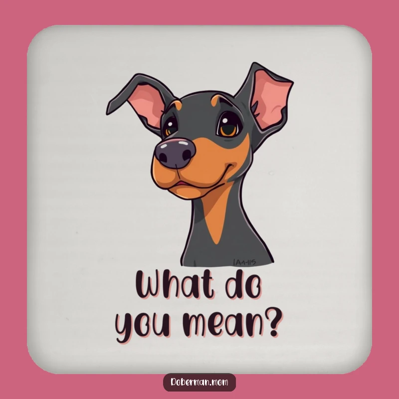 Funny Doberman Coasters: Protect Surfaces with Curiosity, Set of Hilarious Dog Gifts