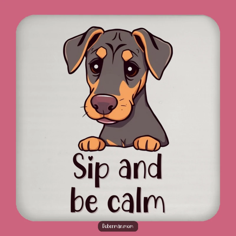 Funny Doberman Gentle Coaster: Protect Surfaces with Comfort