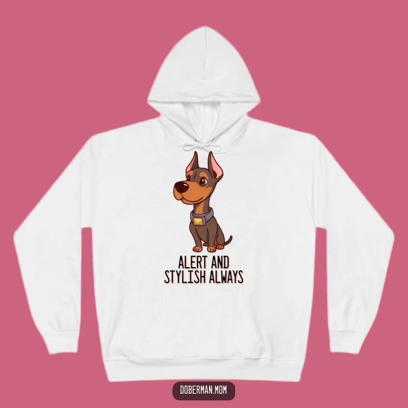 Funny Sophisticated Doberman Hoodie: Cozy Alert Protection Gift for Dog Lovers