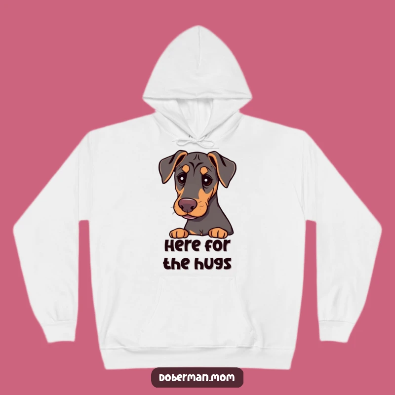 Cozy Funny Doberman Gentle Comfort Hoodie: Warm Hug Gift