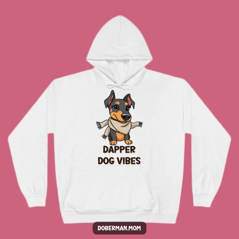 Cozy Funny Doberman Winking Hoodie - Stylish & Warm Dog Gift