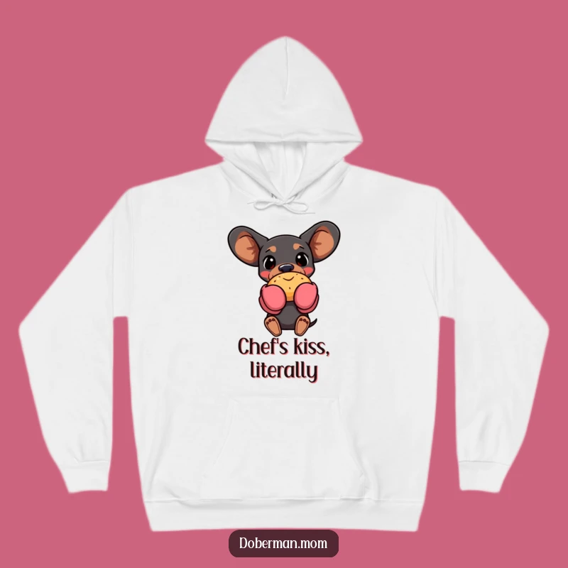 Funny Doberman Baking Hoodie - Cozy Oven Mitt Pastry Lover's Funny Gift