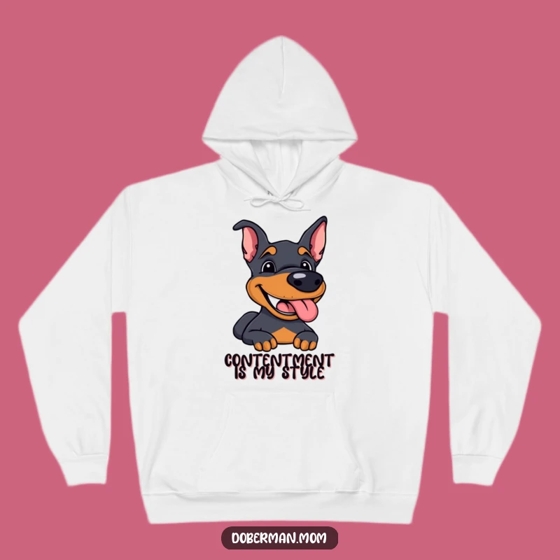 Funny Doberman Hoodie: Cozy Comfort with a Happy Smile, Ideal Warm Funny Gift