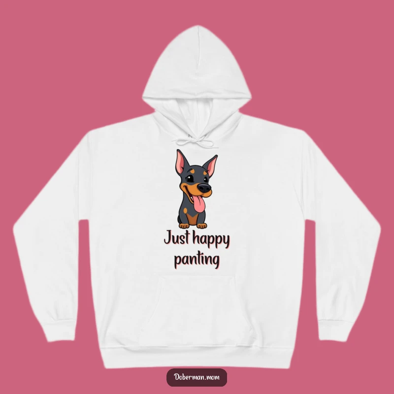 Funny Happy Doberman Hoodie Cozy and Hilarious Gift for Dog Lovers