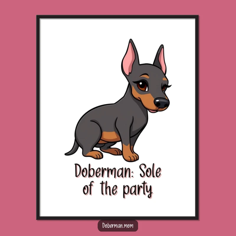 Dapper Doberman Wall Art: Free Printable Downloadable Decor, Stylish Dog Art