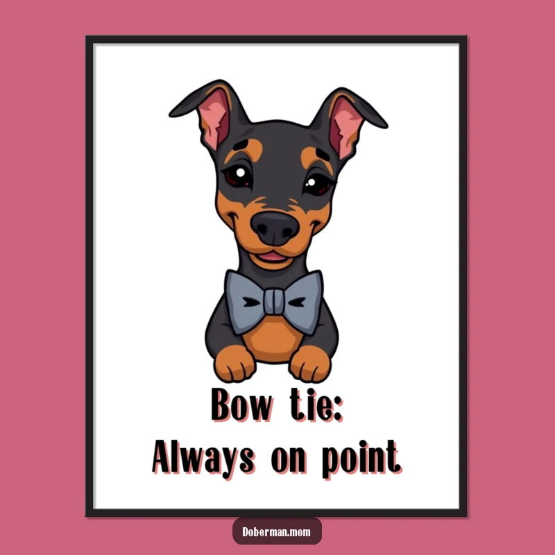 Free Printable Wall Art: Suave Doberman Wink Funny Dog Decor Downloadable Art