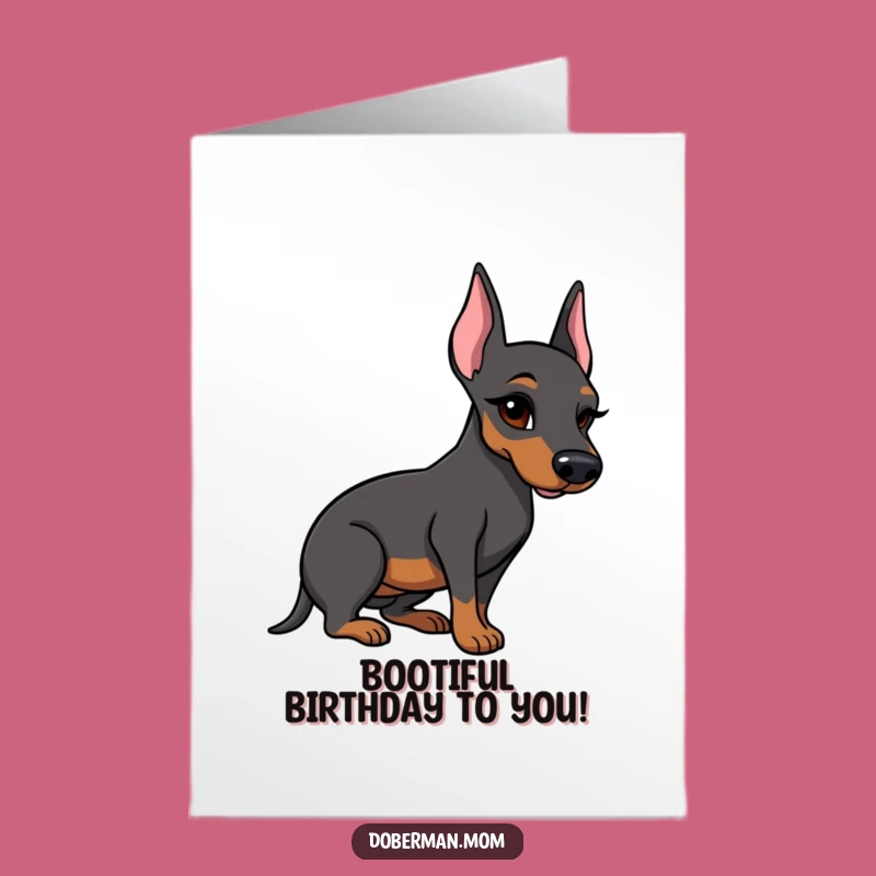 Dapper Doberman Birthday Card: Free Printable, Funny Dog Gift for a Sharp Friend