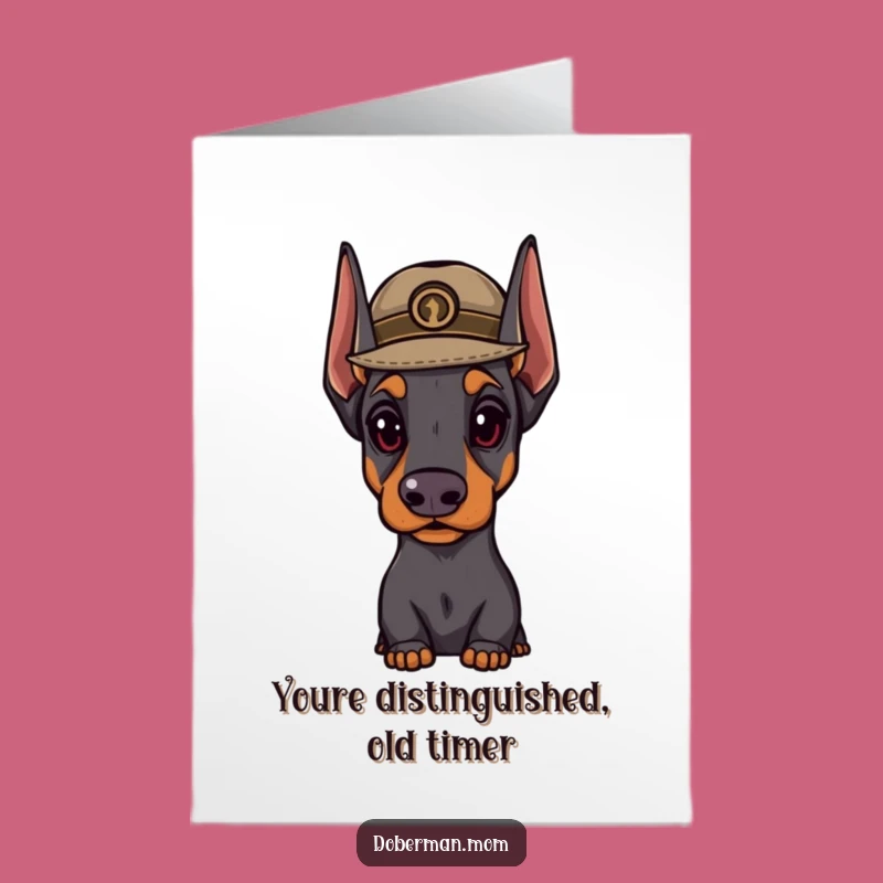 Free Printable Dapper Doberman Birthday Card: Hat Dog Downloadable Gift