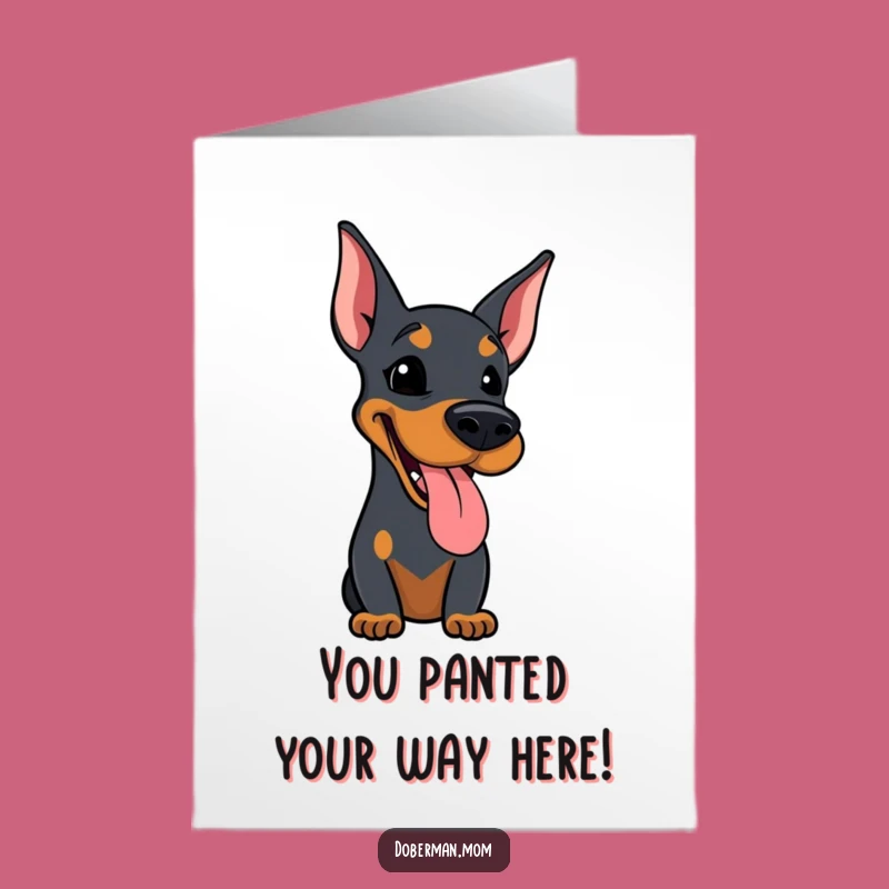 Free Printable Happy Doberman Card - Funny Downloadable Congrats Gift