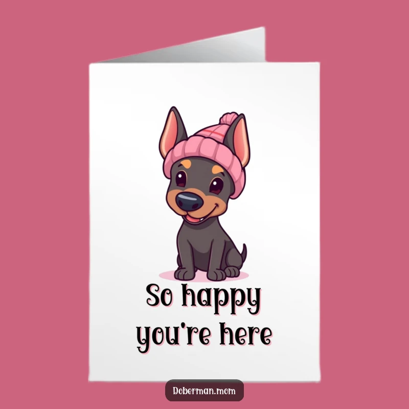 Free Printable Waving Doberman Thank You Card - Heartwarming Downloadable Gift of Thanks