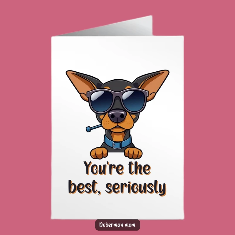 Free Printable Doberman Thank You Card - Hilarious Downloadable Gift for Expressing Gratitude
