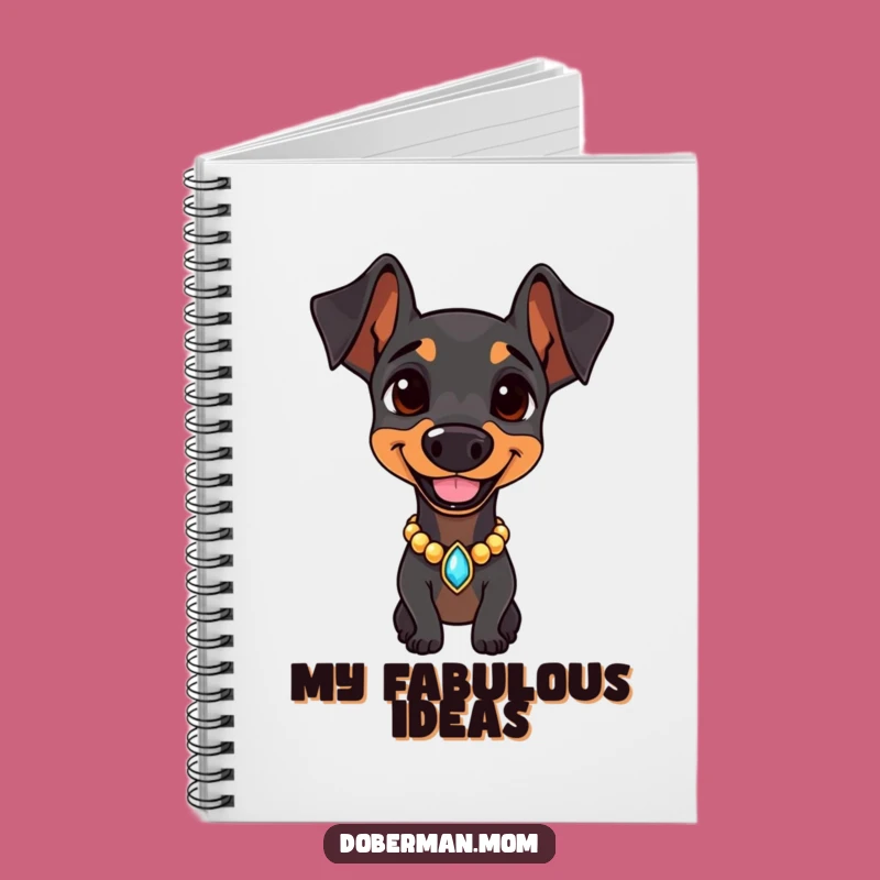 Doberman Jeweled Collar Notebook: Jot Down Confident Ideas