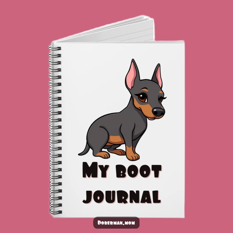 Funny Doberman Boot Notebook: Witty Notes, Polished Boot Journal, Gift