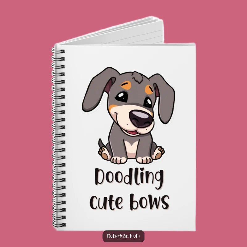 Funny Kawaii Doberman Bowing Notebook: Jot Down Sweet Thoughts