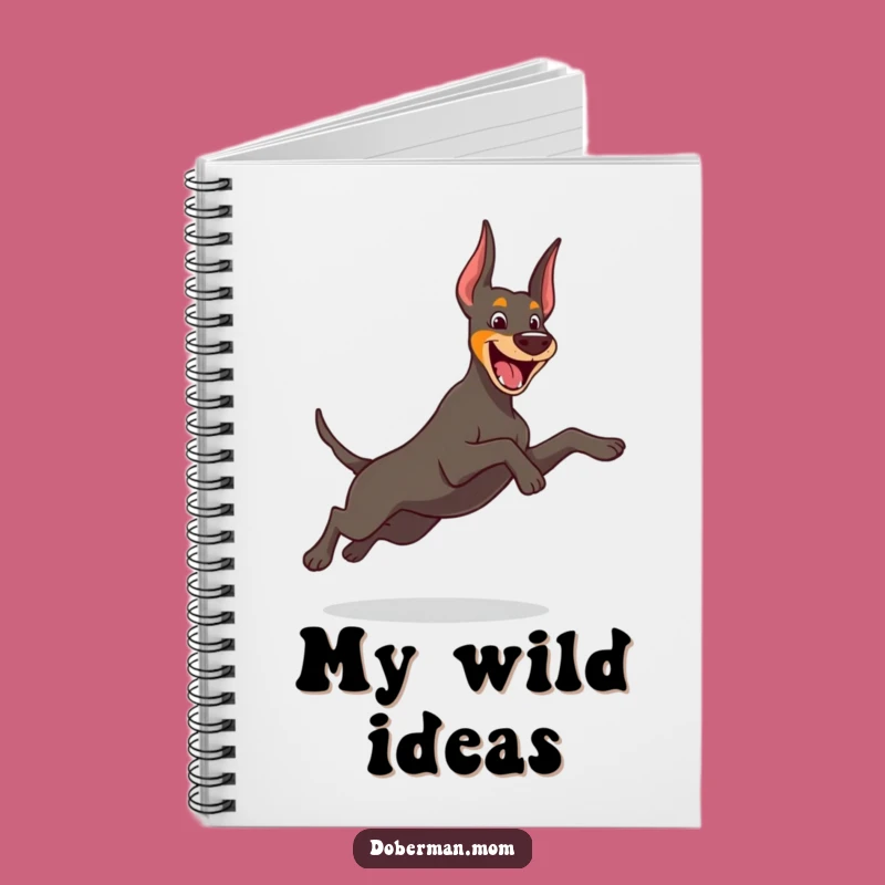 Funny Leap Doberman Notebook: Playful Dog Journal for Energetic Ideas