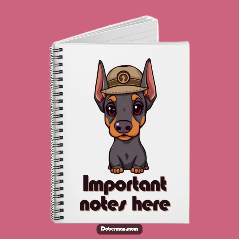 Funny Doberman Hat Notebook: Important Ideas, Distinguished Dog Journal Gift