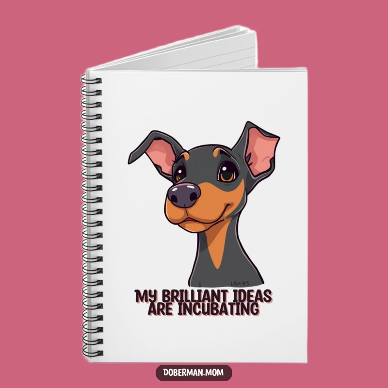 Funny Doberman Notebook: Jot Down Ideas with Curiosity, Ideal Funny Gift for Writers