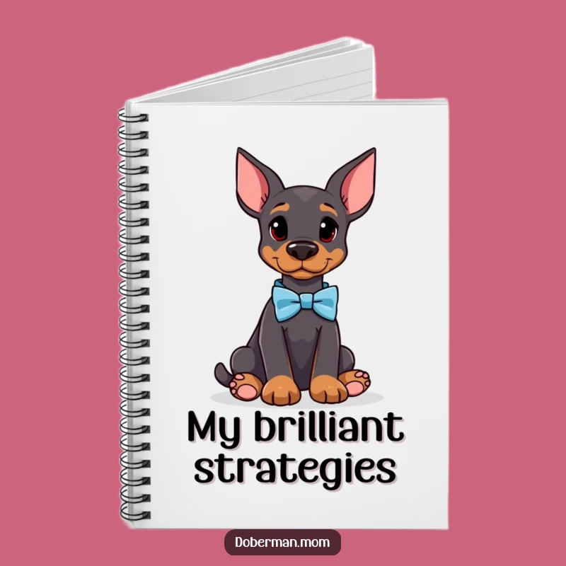 Funny Doberman Bow Tie Notebook: Attentive Notes for Smart Ideas