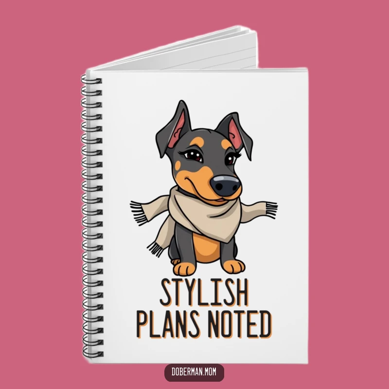 Funny Doberman Winking Notebook - Jot Down Stylish Notes!
