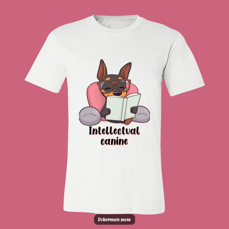 Funny Doberman Reading Shirt: Hilarious Relaxed Dog Apparel Gift