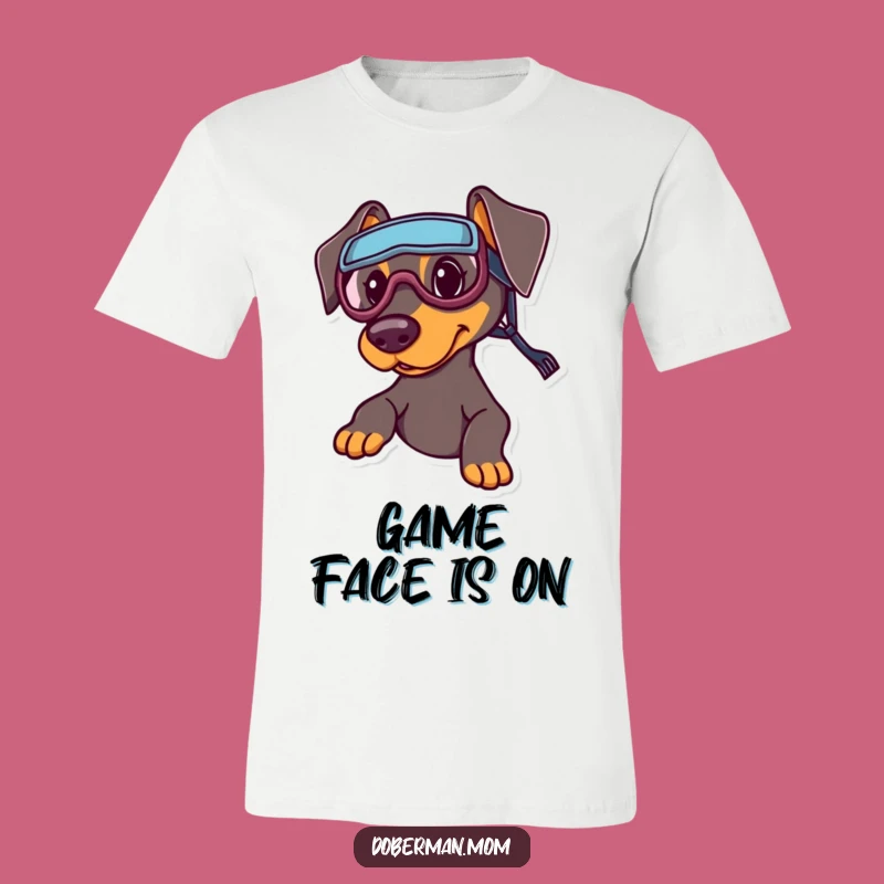 Funny Sports Doberman T-Shirt: Playful Goggles Dog Apparel Gift