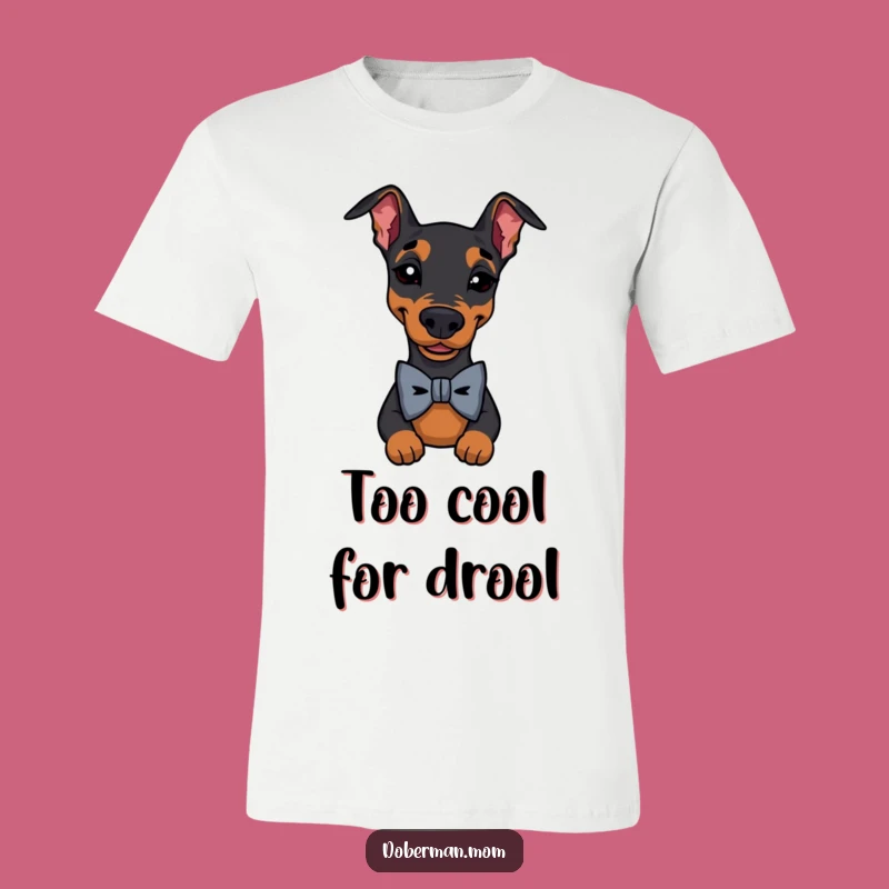 Funny Doberman Bow Tie Wink T-Shirt: Playful Canine Fashion Statement Gift