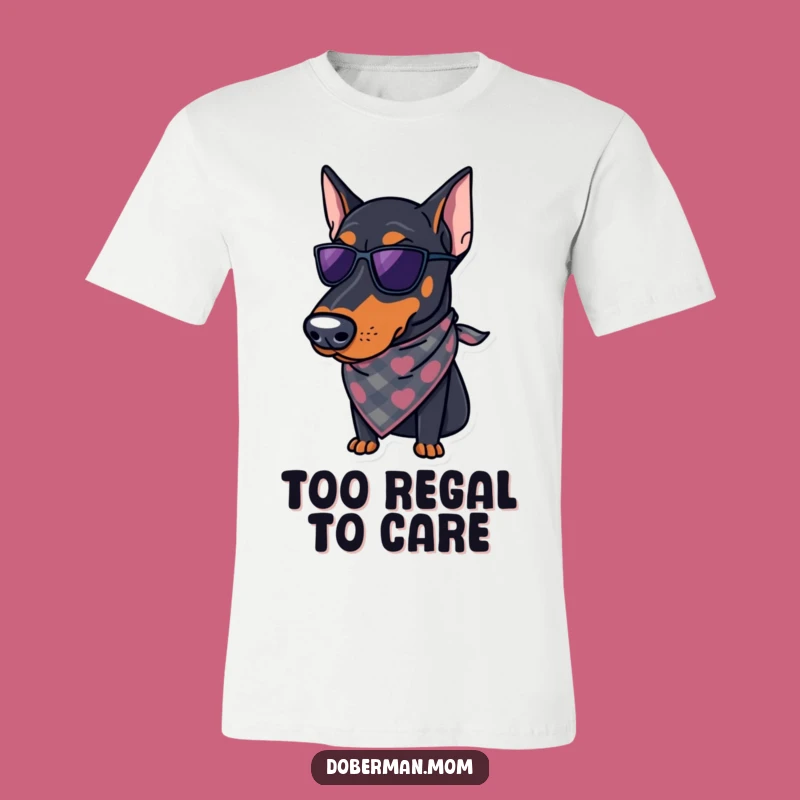 Funny Regal Doberman T-Shirt: Stylish Bandana Tee - The Ultimate Funny Dog Lover Gift