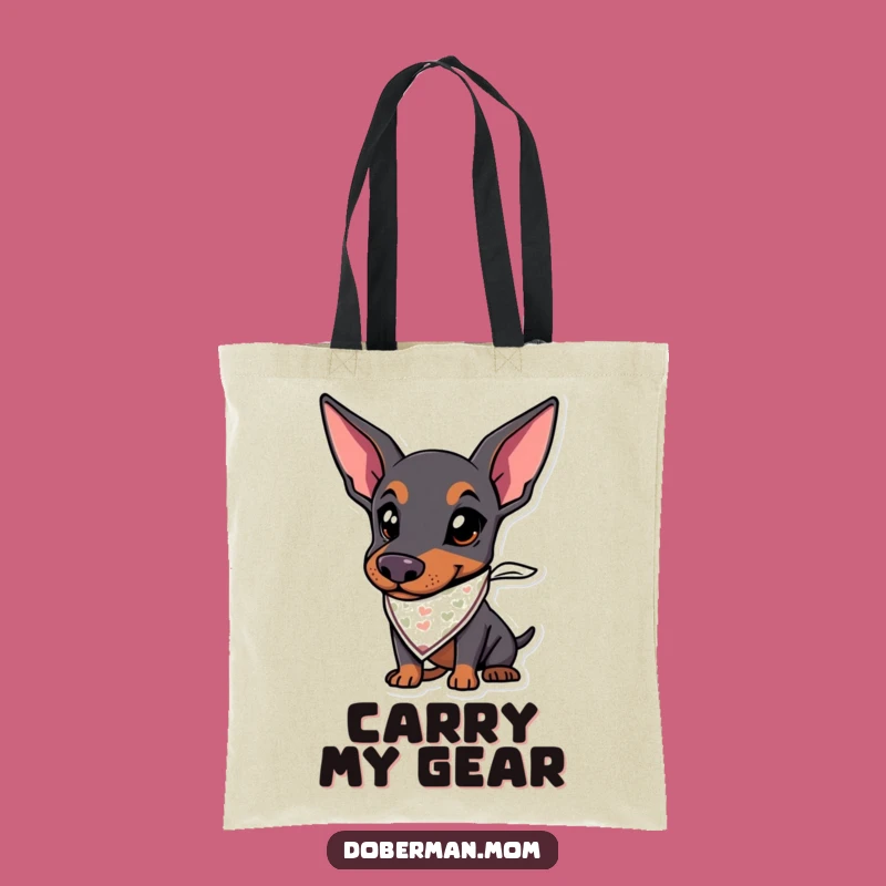 Funny Doberman Adventure Tote Bag A Hilarious Carry-All for Explorers