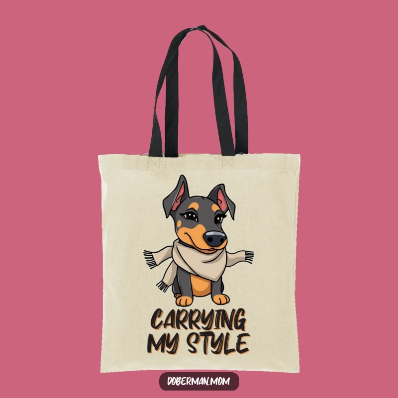 Funny Doberman Winking Tote Bag - Carry Your Canine Chic!