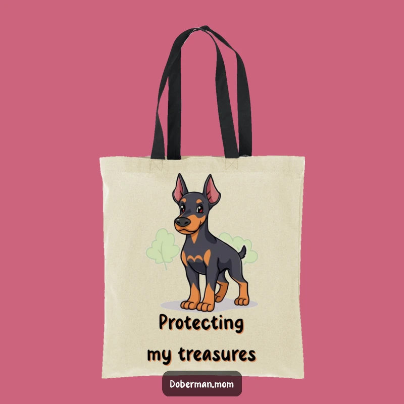 Funny Loyal Doberman Guardian Tote Bag: Carry Your Security in Style Gift