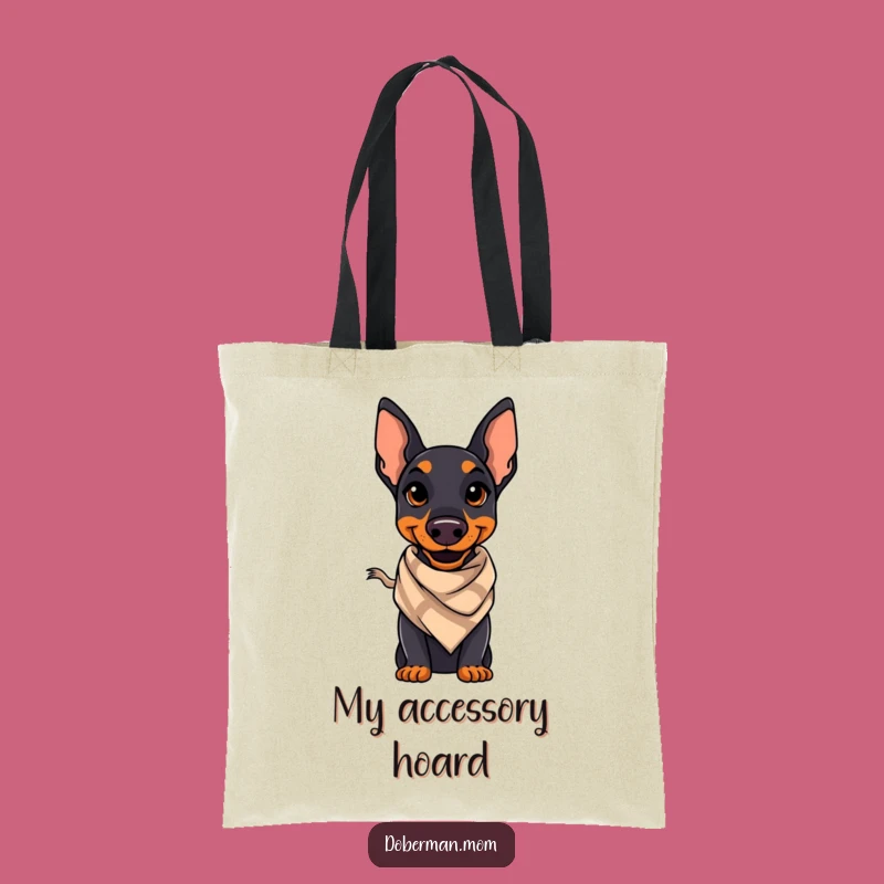 Funny Doberman Chic Tote Bag: Stylish Dog Accessory