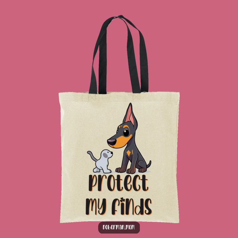 Protective Doberman Tote Bag: Carry Your Items with Funny Guardian Style